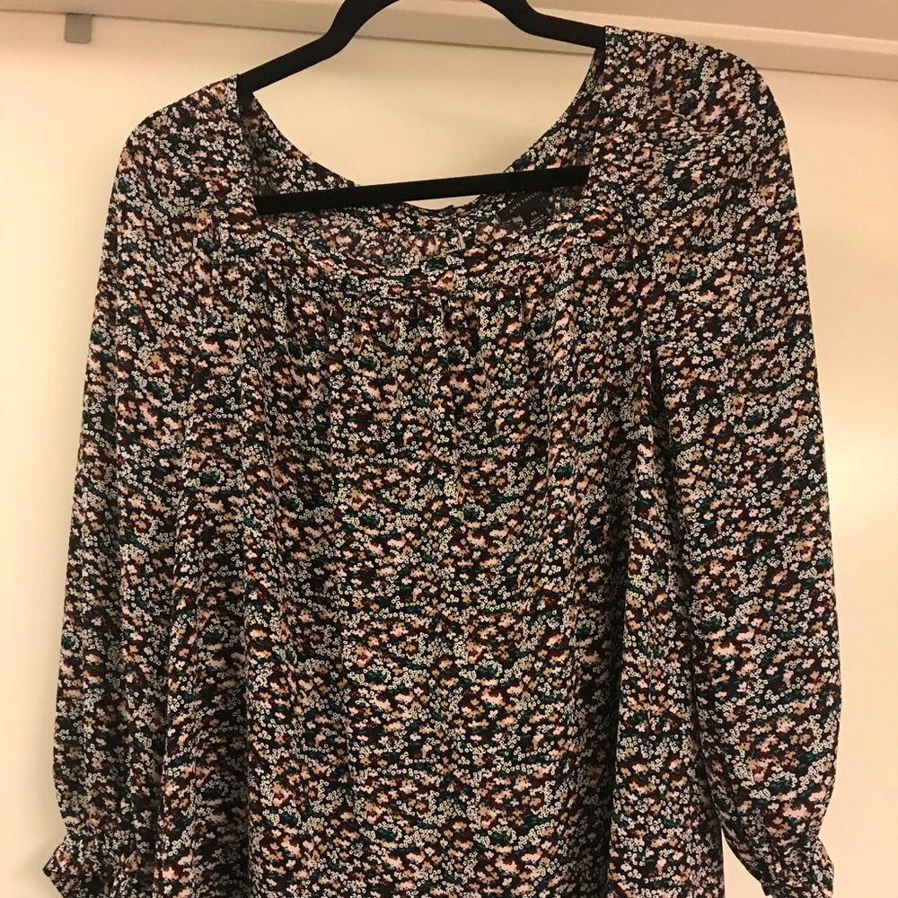 Ann Taylor Flower Pattern Blouse - image 1